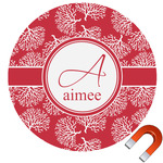 Coral Round Car Magnet - 6" (Personalized)