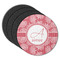 Coral Round Coaster Rubber Back - Main