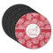 Coral Round Rubber Backed Coasters - Set of 4 (Personalized)