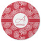 Coral Round Rubber Backed Coaster (Personalized)