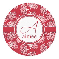 Coral Round Decal - Medium (Personalized)