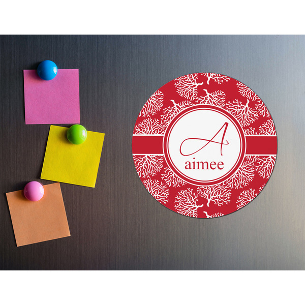 Coral Round Fridge Magnet - LIFESTYLE