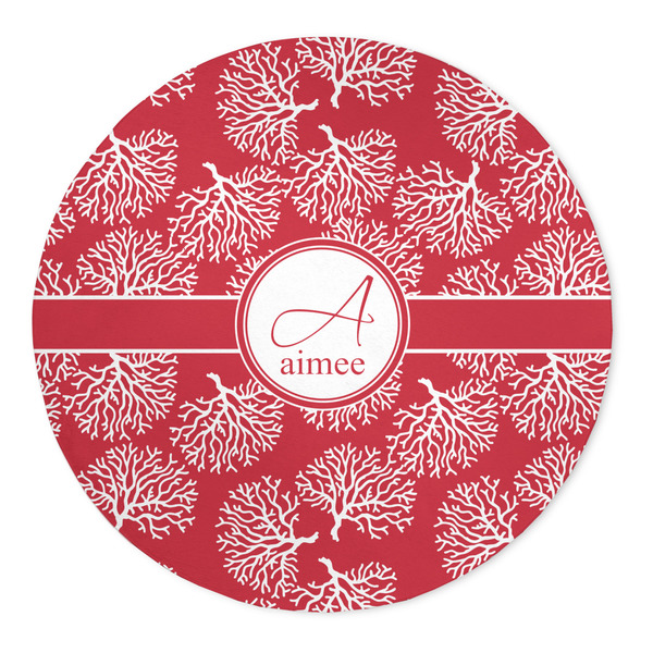 Custom Coral 5' Round Indoor Area Rug (Personalized)