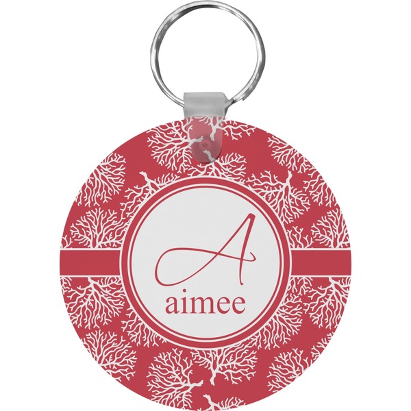 Coral Round Keychain (Personalized)