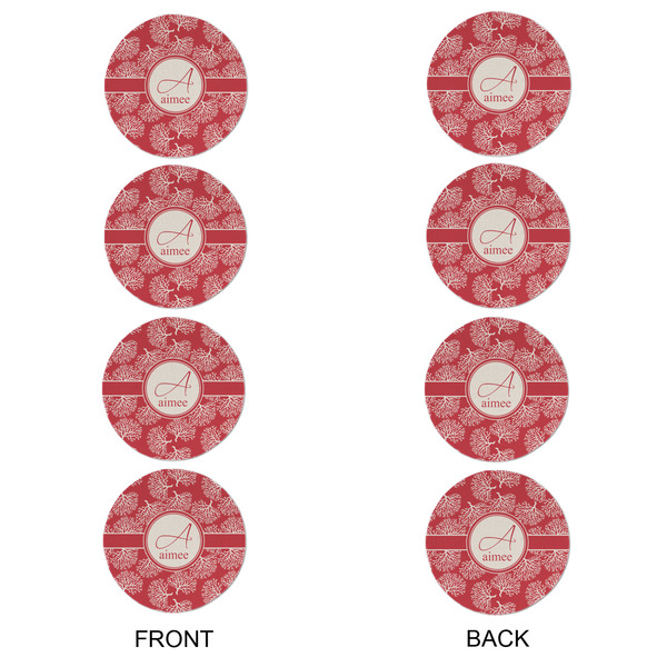 Coral Round Linen Placemats - APPROVAL Set of 4 (double sided)