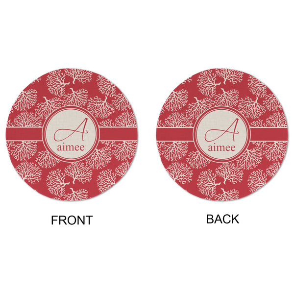Coral Round Linen Placemats - APPROVAL (double sided)