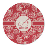 Coral Round Linen Placemat (Personalized)