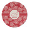 Coral Round Linen Placemats - FRONT (Single Sided)