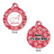 Coral Round Pet Tag - Front & Back