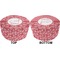 Coral Round Pouf Ottoman (Top and Bottom)