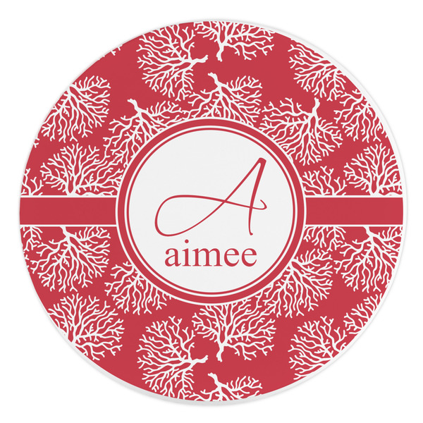 Custom Coral Round Stone Trivet (Personalized)