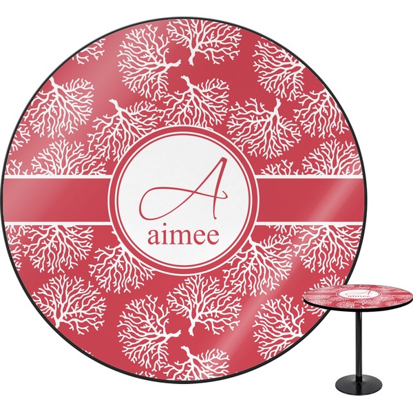 Custom Coral Round Table - 24" (Personalized)