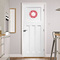 Coral Round Wall Decal on Door