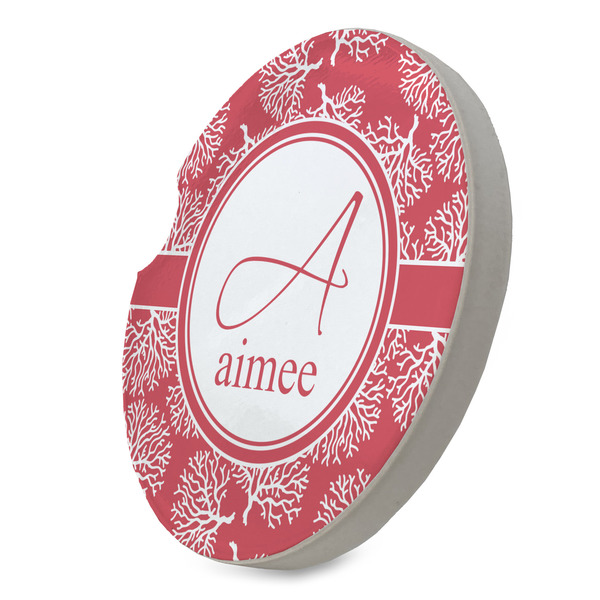 Coral Sandstone Car Coaster - STANDING ANGLE