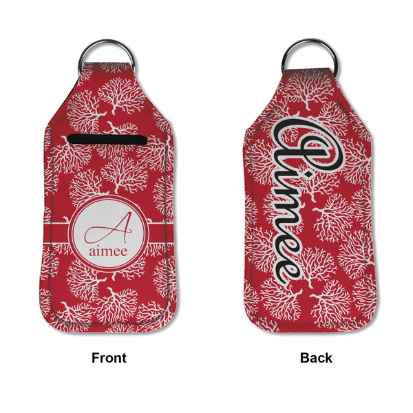Coral Sanitizer Holder Keychain - Large APPROVAL (Flat)