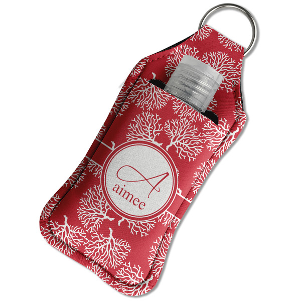Coral Sanitizer Holder Keychain - Large in Case