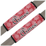 Coral Seat Belt Covers (Set of 2) (Personalized)