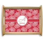 Coral Natural Wooden Tray - Large (Personalized)