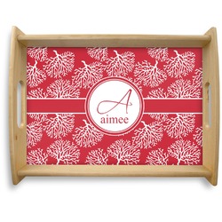 Coral Natural Wooden Tray - Large (Personalized)
