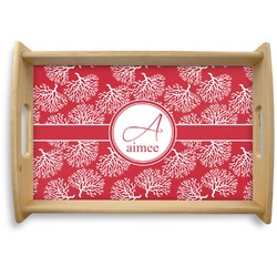 Coral Natural Wooden Tray - Small (Personalized)