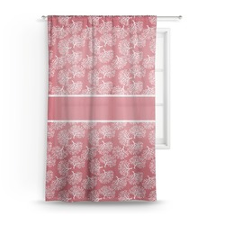 Coral Sheer Curtain (Personalized)