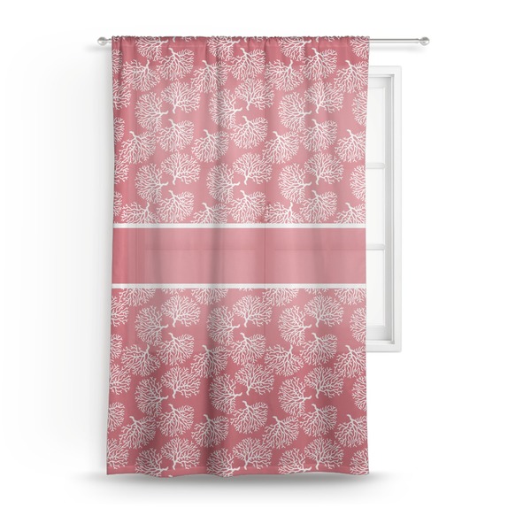 Custom Coral Sheer Curtain - 50"x84"