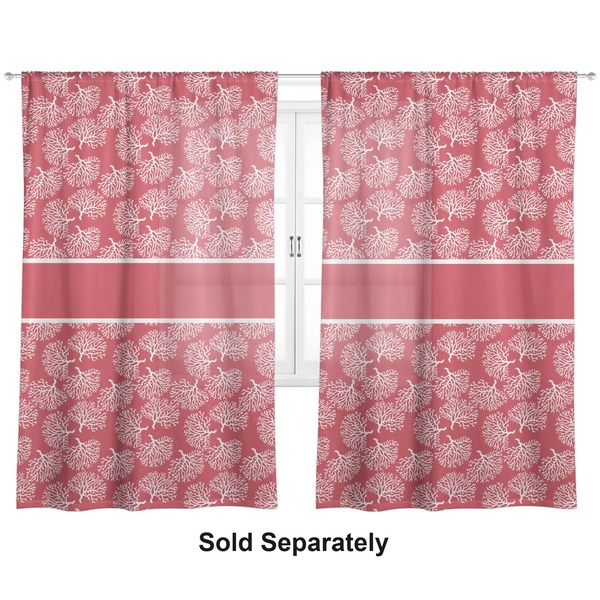 Coral Sheer Curtains