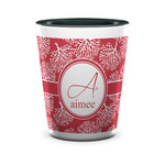 Coral Ceramic Shot Glass - 1.5 oz - Two Tone - Set of 4 (Personalized)