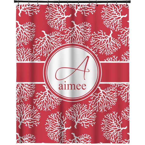 Custom Coral Extra Long Shower Curtain - 70"x84" (Personalized)