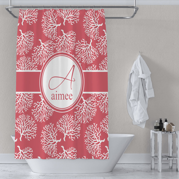 Coral Shower Curtain Lifestyle