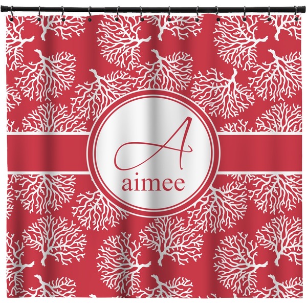 Custom Coral Shower Curtain - 71" x 74" (Personalized)