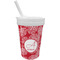 Coral Sippy Cup with Straw (Personalized)