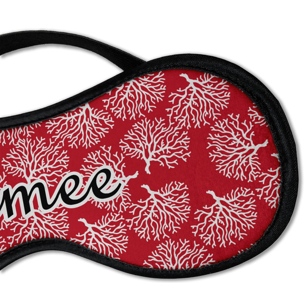 Coral Sleeping Eye Mask - DETAIL Large