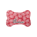 Coral Bone Shaped Dog Food Mat (Small) (Personalized)