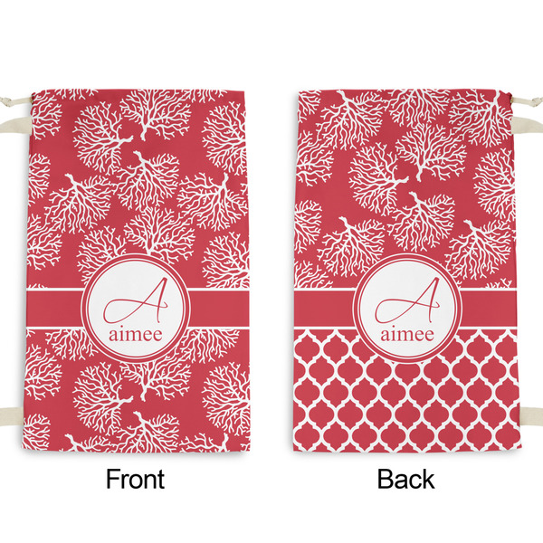 Coral Small Laundry Bag - Front & Back View