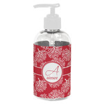 Coral Plastic Soap / Lotion Dispenser (8 oz - Small - White) (Personalized)
