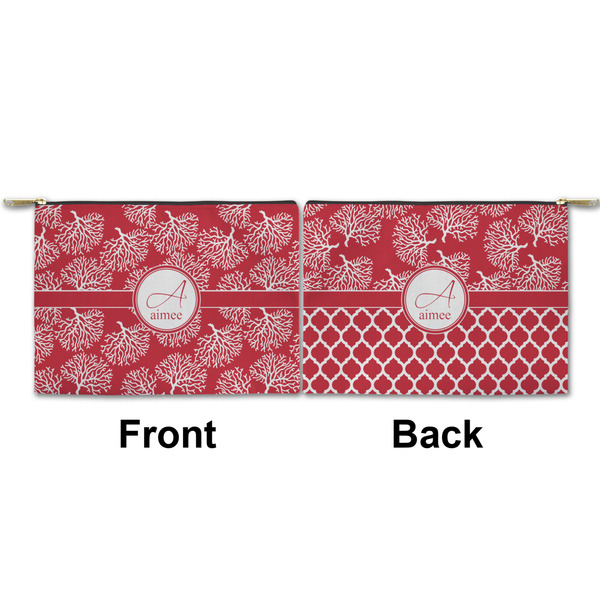 Coral Small Zipper Pouch Approval (Front and Back)