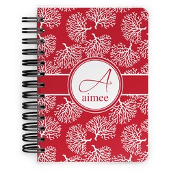 Coral Spiral Notebook - 5x7 w/ Name and Initial