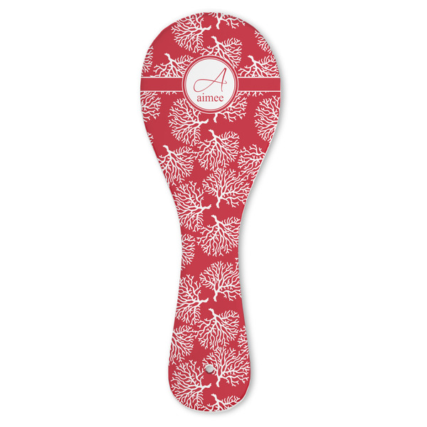 Custom Coral Ceramic Spoon Rest (Personalized)