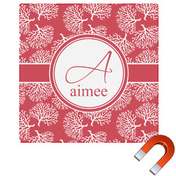 Coral Square Car Magnet - 6" (Personalized)