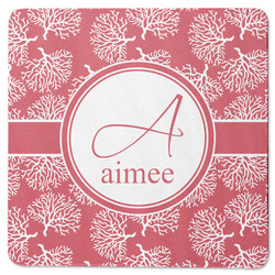 Coral Square Rubber Backed Coaster (Personalized)