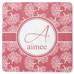 Coral Square Rubber Backed Coaster (Personalized)