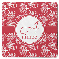 Coral Square Rubber Backed Coaster (Personalized)