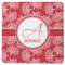 Coral Square Rubber Backed Coaster (Personalized)
