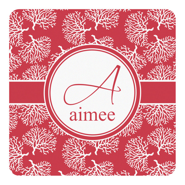 Custom Coral Square Decal - Small (Personalized)