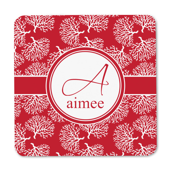 Coral Square Fridge Magnet - FRONT