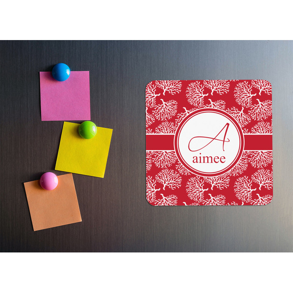 Coral Square Fridge Magnet - LIFESTYLE