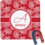 Coral Square Fridge Magnet (Personalized)