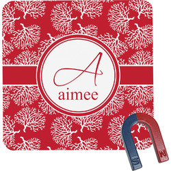 Coral Square Fridge Magnet (Personalized)