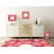 Coral Square Wall Decal Wooden Desk